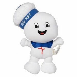 Ghostbusters Stay Puft Marshmallow Man Plush Stuffed Toy White Blue Hat